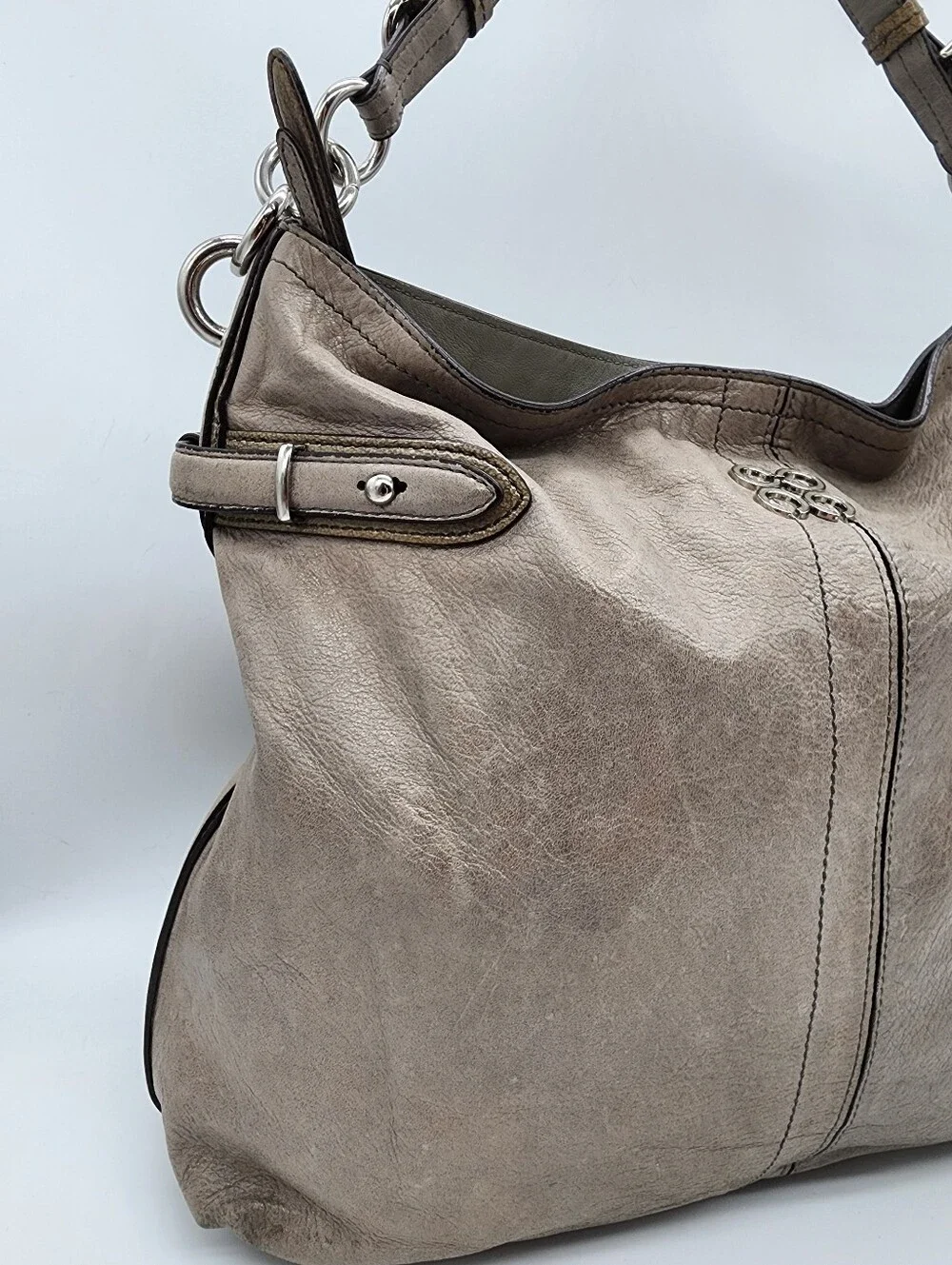 Coach Colette Metallic Leather Hobo Bag Gold Silver 16442 Y2K Vintage 2010